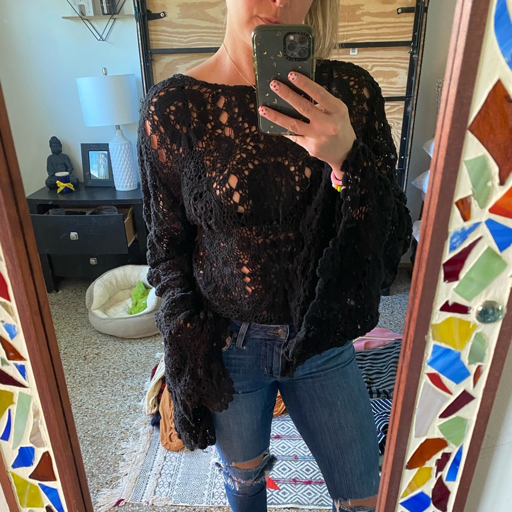 Free people crochet bodysuit